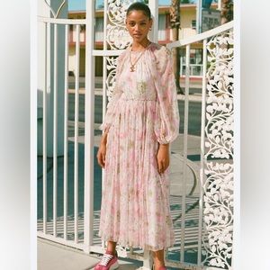 Zimmermann pink floral dress